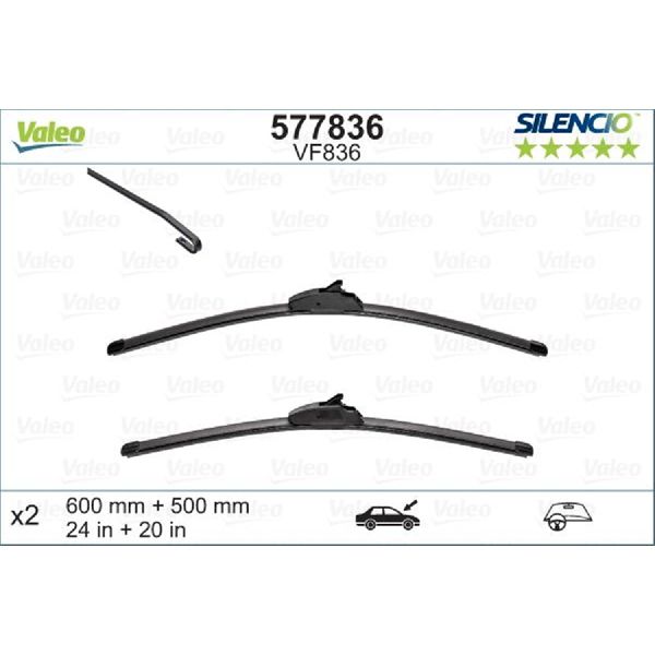 2014-2019 BMW X6 Wiper Blade Set - Front (Valeo)