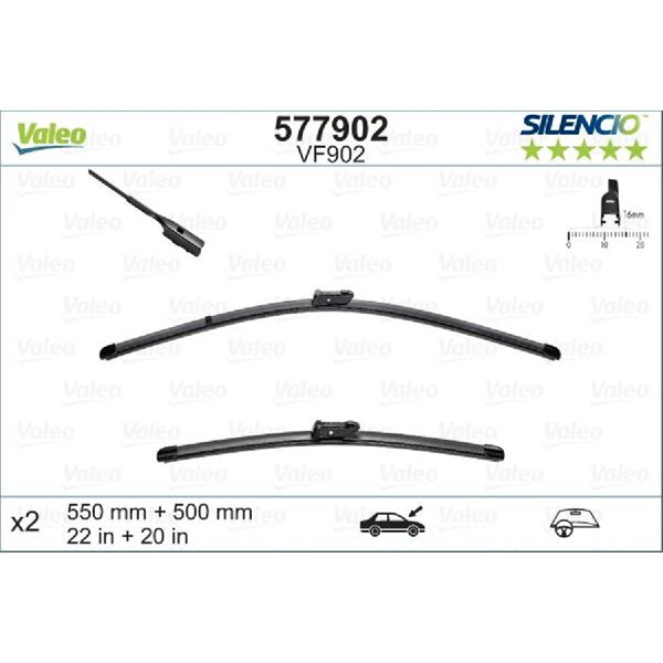 2016-2023 Mini Cooper Clubman Wiper Blade Set - Front (Valeo)