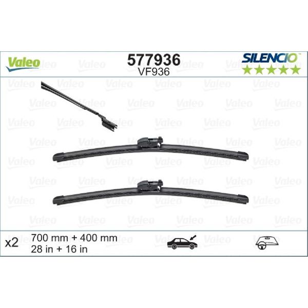 2016-2022 Toyota Prius Wiper Blade Set - Front (Valeo)