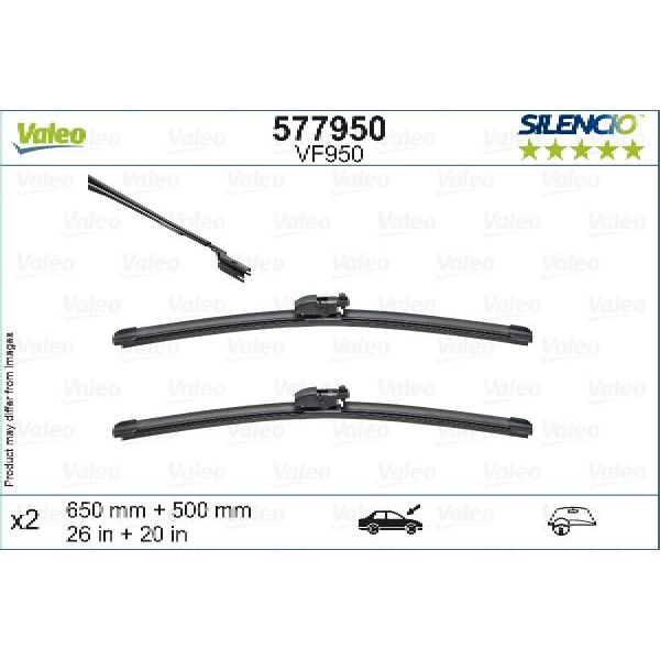 2017-2023 BMW X3 Wiper Blade Set - Front (Valeo)