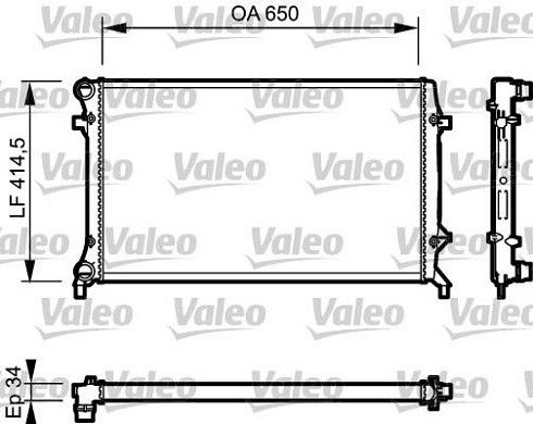 2010-2013 Volkswagen Golf SportWagen Radiator (Valeo)