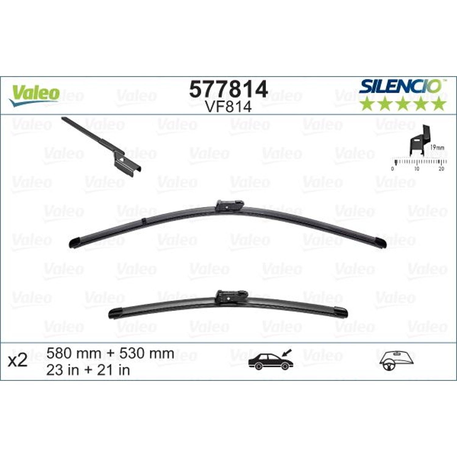 2019-2020 BMW Z4 Wiper Blade Set Valeo