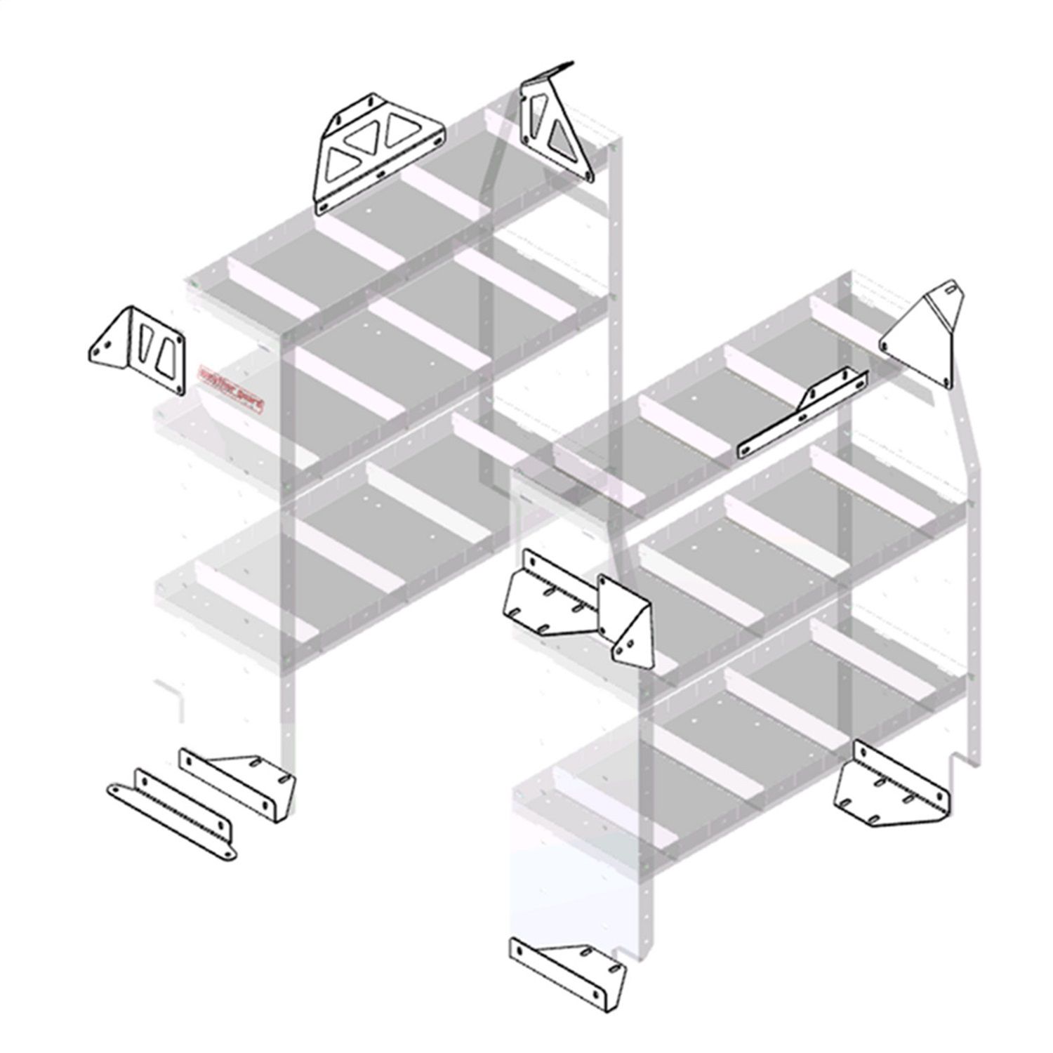 2021, 2020, 2019, 2018, 2017, 2016, 2015 Ram ProMaster City City Van Storage Shelving Unit