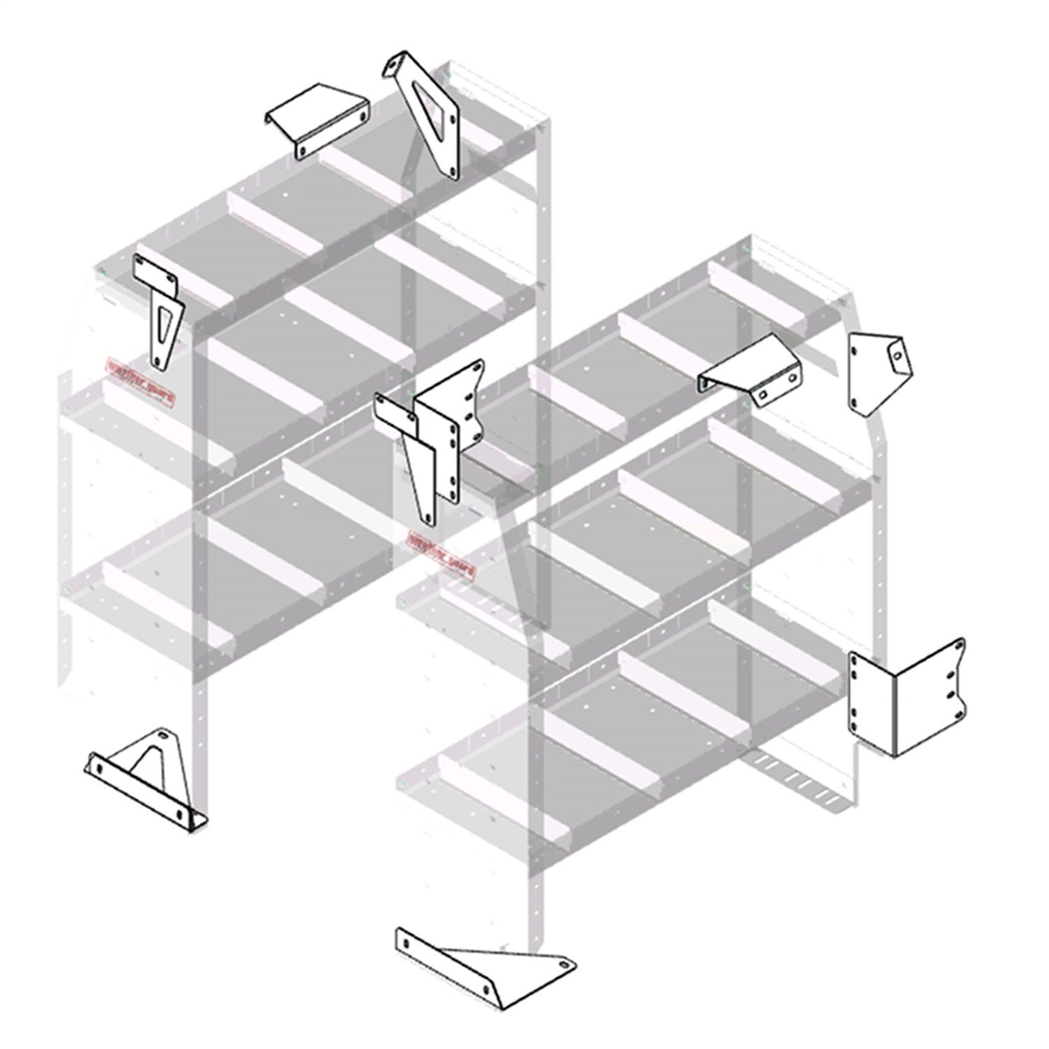 2021, 2020, 2019, 2018, 2017, 2016, 2015, 2014 Ford Transit Connect Connect Van Storage Shelving Unit