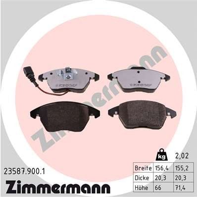 2004-2013 Audi A3 Disc Brake Pad Set - Front (Zimmermann)