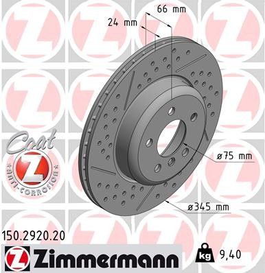 2014-2016 BMW 428i Disc Brake Rotor - Rear (Zimmermann)