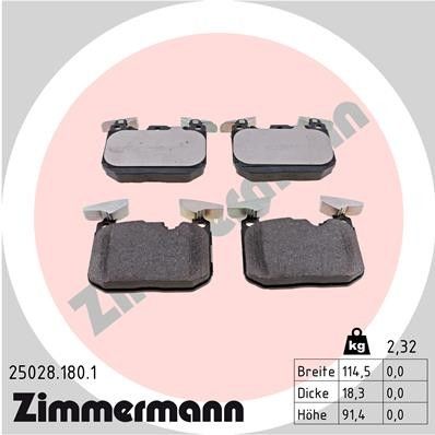 2015-2018 BMW M4 Disc Brake Pad Set - Front (Zimmermann)
