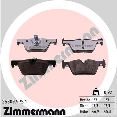 2014-2016 BMW 428i Disc Brake Pad Set - Rear (Zimmermann)