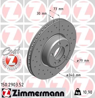 2014-2016 BMW 428i Disc Brake Rotor - Front (Zimmermann)