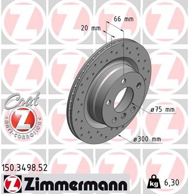 2014-2015 BMW 428i Disc Brake Rotor - Rear (Zimmermann)