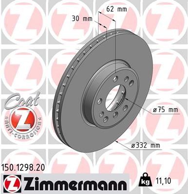 2000-2006 BMW X5 Disc Brake Rotor - Front (Zimmermann)