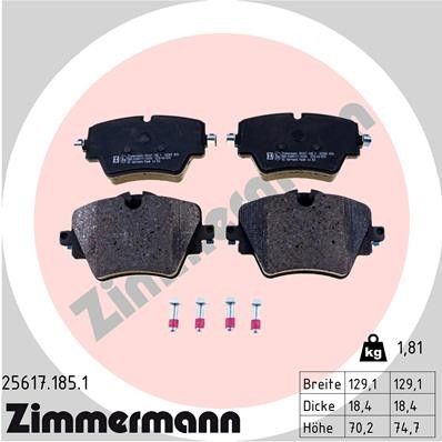 2018 BMW X3 Disc Brake Pad Set - Front (Zimmermann)
