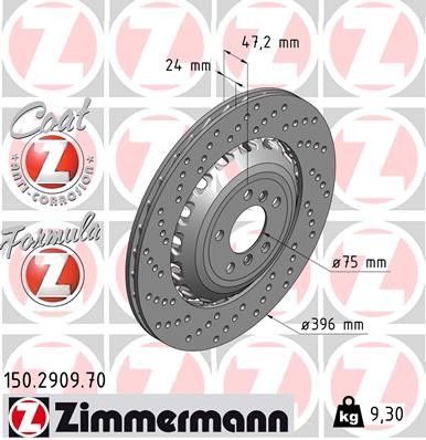 2012-2016 BMW M5 Disc Brake Rotor - Rear Left (Zimmermann)