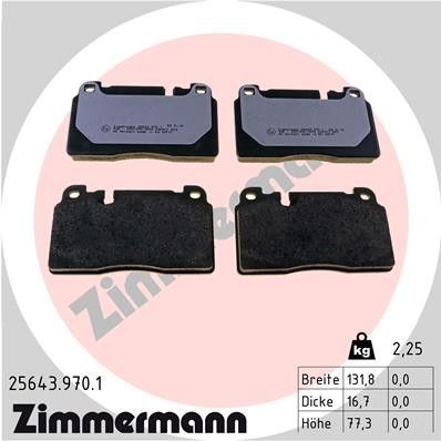 2015-2018 Audi A6 Disc Brake Pad Set - Front (Zimmermann)