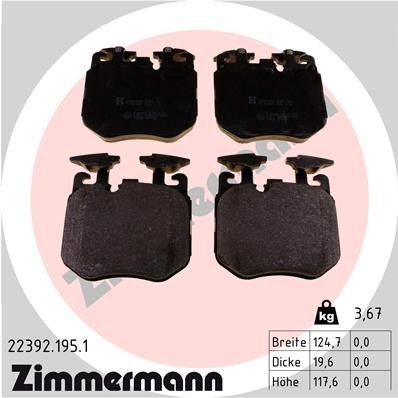 2017-2018 BMW Alpina B7 Disc Brake Pad Set - Front (Zimmermann)
