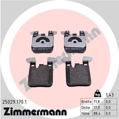 2015-2018 BMW M4 Disc Brake Pad Set - Rear (Zimmermann)