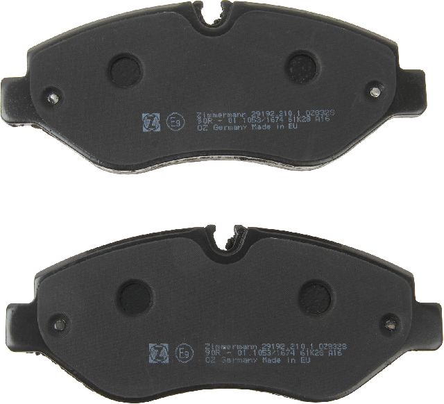2014-2017 Mercedes-Benz Sprinter 2500 Disc Brake Pad Set - Front (Zimmermann)