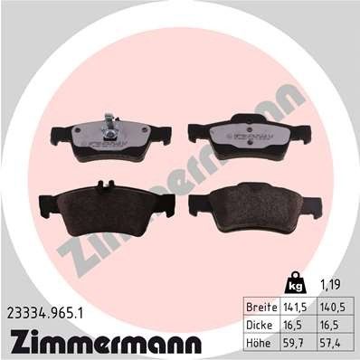 2003-2013 Mercedes-Benz S600 Disc Brake Pad Set - Rear (Zimmermann)