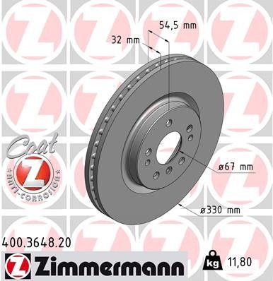 2006-2011 Mercedes-Benz ML350 Disc Brake Rotor - Front (Zimmermann)