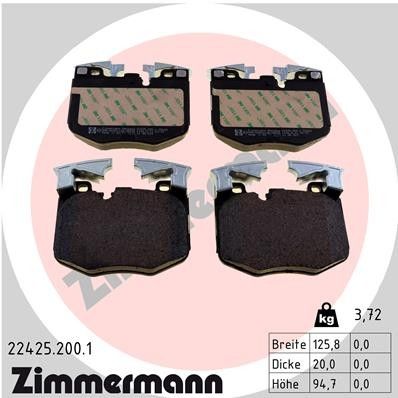 2018 BMW X3 Disc Brake Pad Set - Front (Zimmermann)