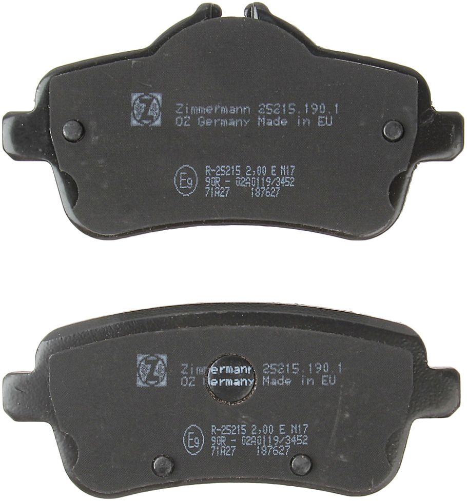 2015, 2014, 2013, 2012 Mercedes-Benz ML500 2012-2015 Mercedes-Benz A250 Disc Brake Pad Set