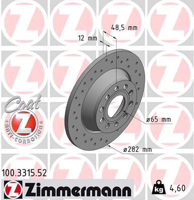 2013, 2012, 2011, 2010, 2009, 2008, 2007, 2006, 2005, 2004 Audi A3 Disc Brake Rotor
