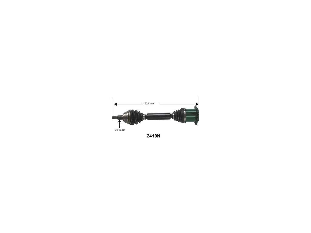2003 Volkswagen Jetta CV Axle Assembly - Left (Autopart International)