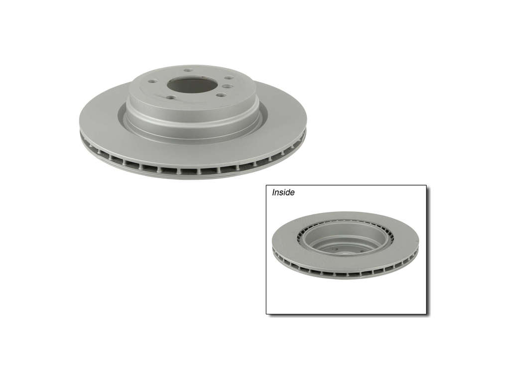 2009-2013 BMW 335i xDrive Disc Brake Rotor - Rear (Zimmermann Coated)