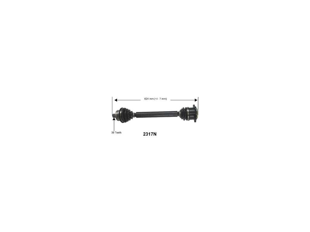 1996-2001 Audi A4 CV Axle Assembly - Front Right (Autopart International)