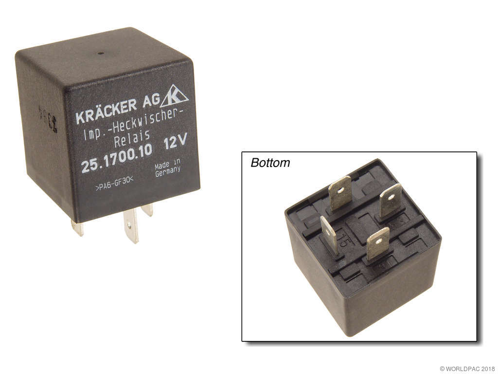 1985-1999 Volkswagen Golf Windshield Wiper Motor Relay -  or Rear (TKU)