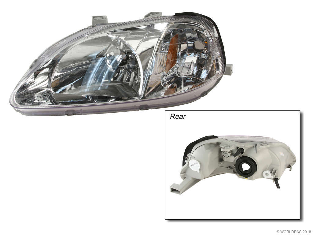 1999-2000 Honda Civic Headlight Assembly - Left (VAIP - Vision Lighting)