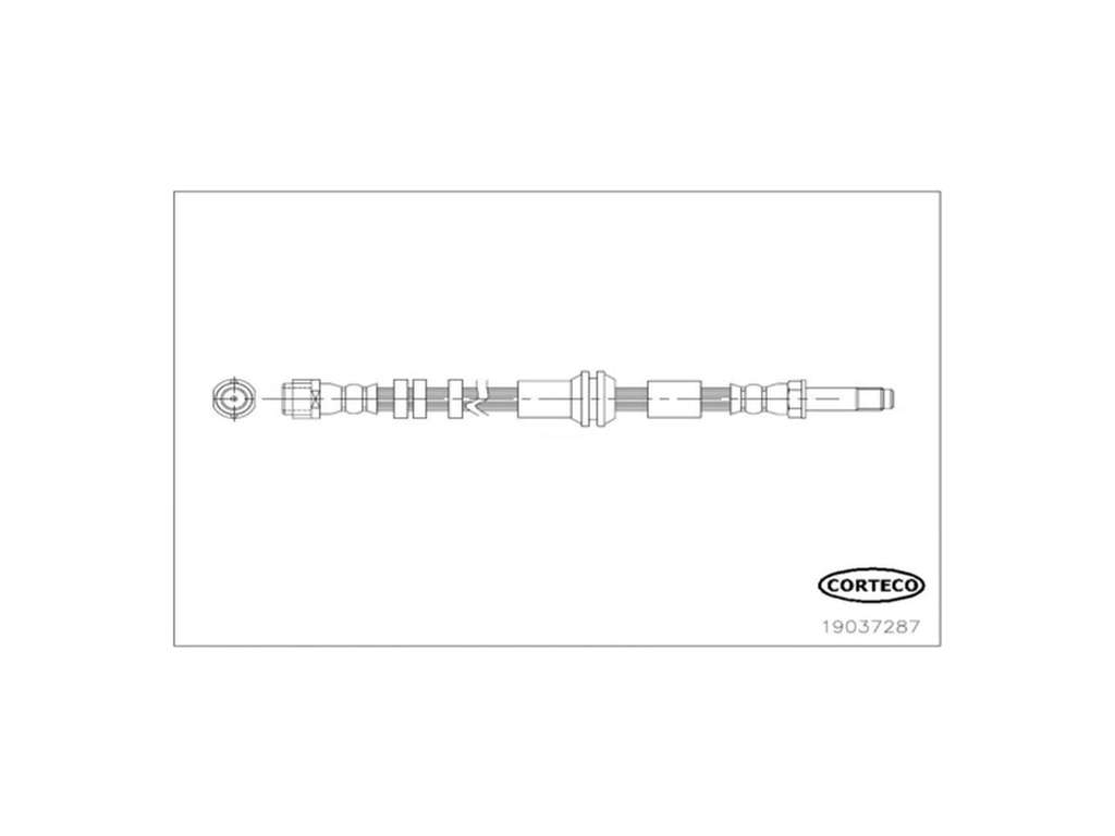 2013-2018 Audi S6 Brake Hydraulic Hose - Rear (Corteco)