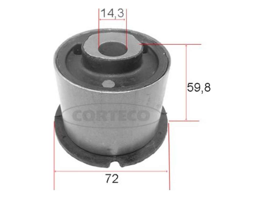 2007-2009 Audi Q7 Suspension Control Arm Bushing - Front Lower Inner Rearward (Corteco)