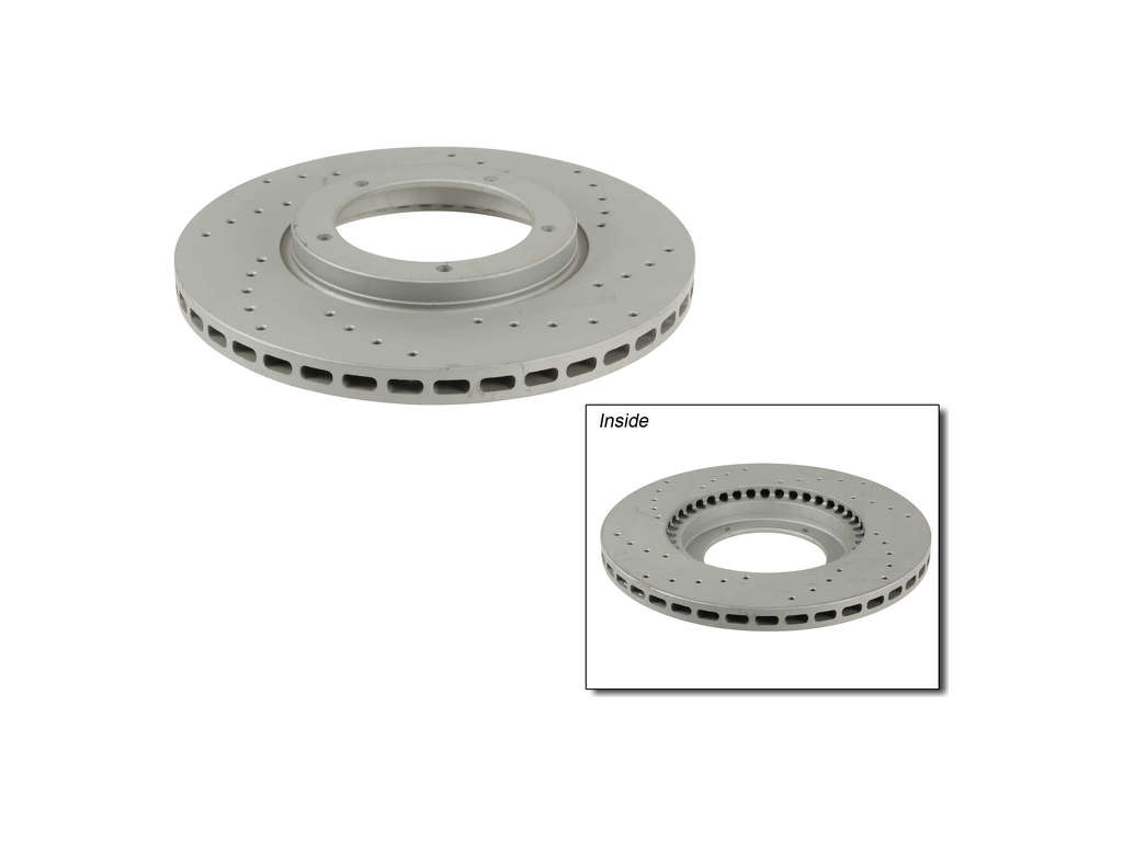 1965-1983 Porsche 911 Disc Brake Rotor - Front or Front Left or Front Right (Zimmermann Coated X-Drilled)