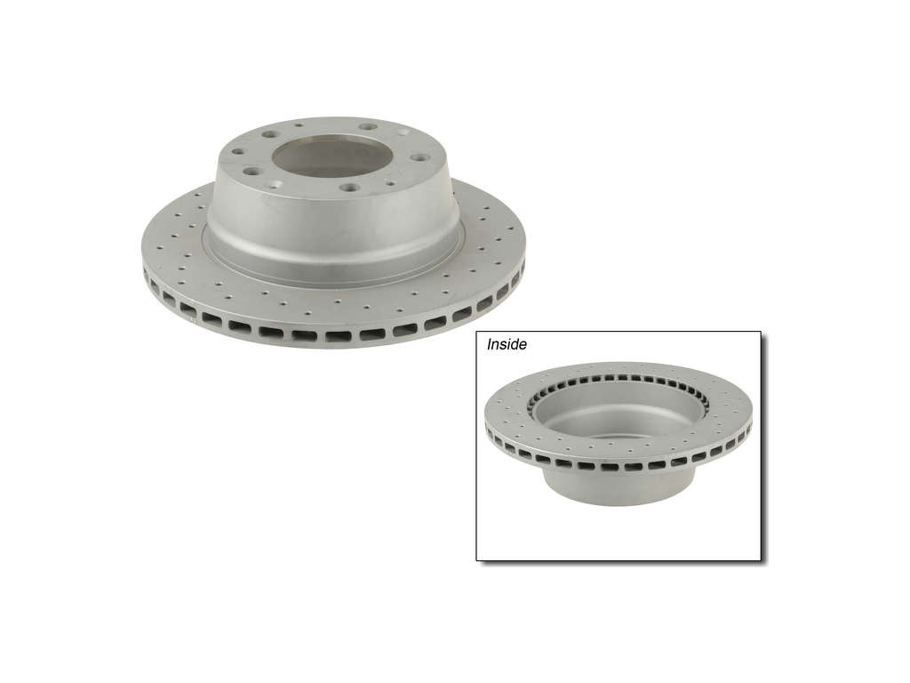 1969-1983 Porsche 911 Disc Brake Rotor - Rear or Rear Left or Rear Right (Zimmermann Coated X-Drilled)