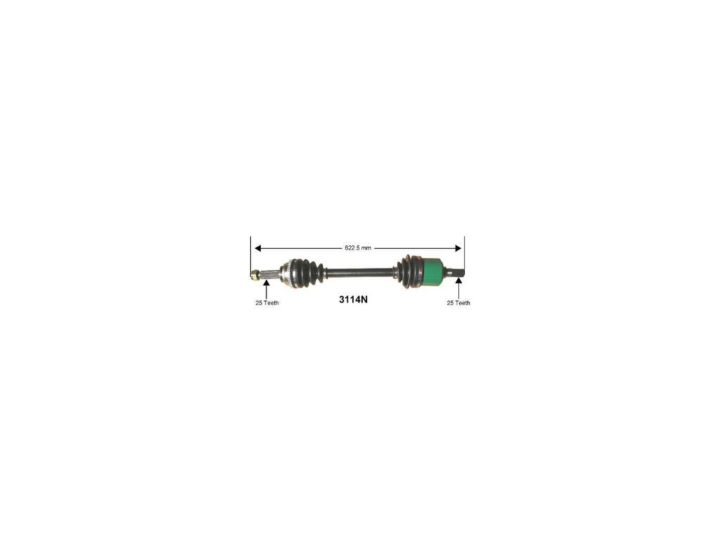 2000-2001 Hyundai Accent CV Axle Assembly - Front Left (Autopart International)