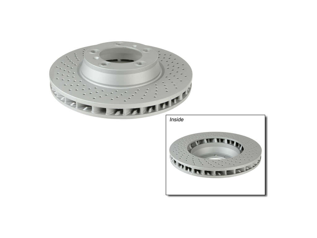 2001-2012 Porsche 911 Disc Brake Rotor - Front Left (Zimmermann Coated)