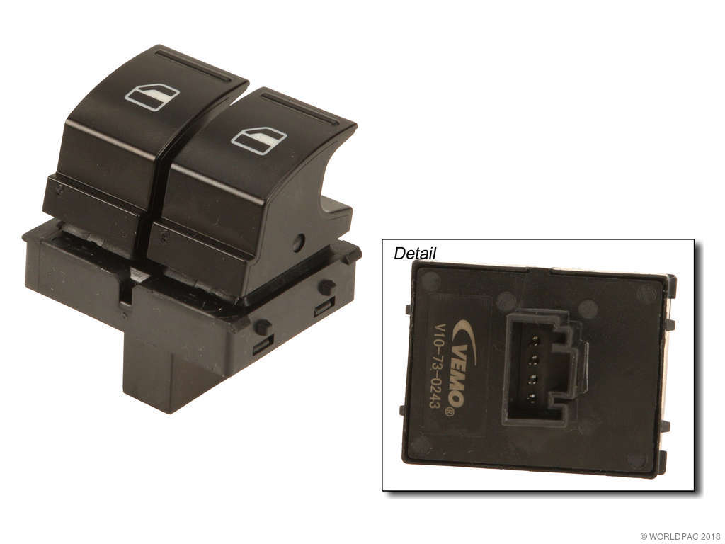 2006-2013 Volkswagen GTI Door Window Switch - Front Left (Vemo)