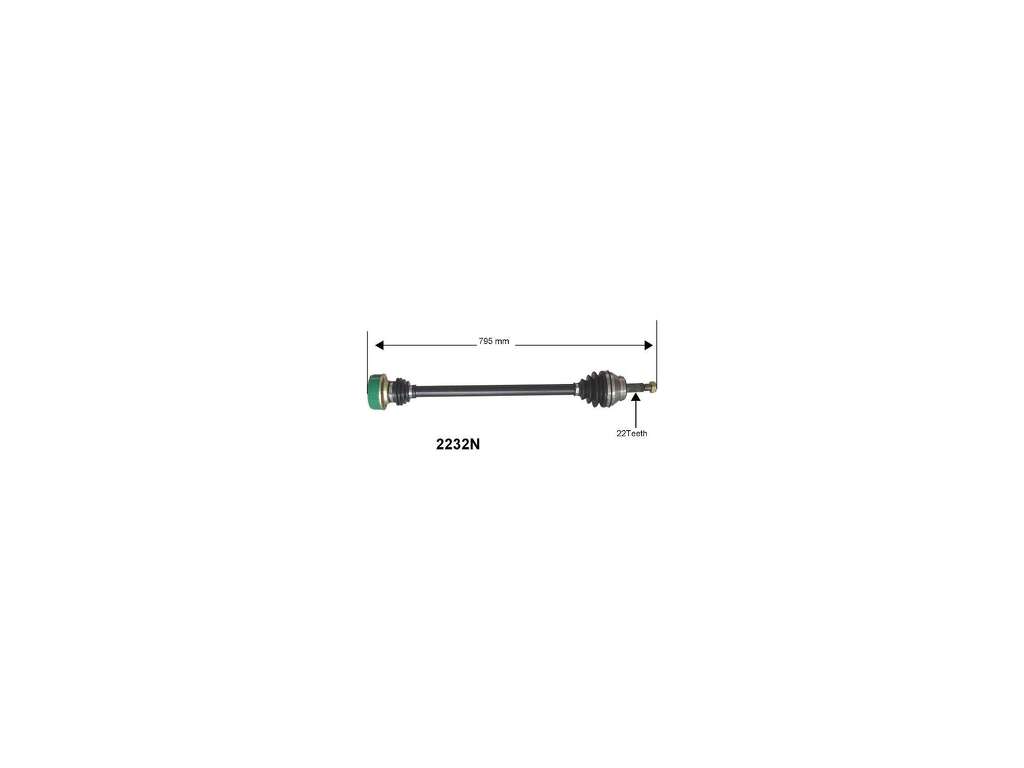 1993-1999 Volkswagen Jetta CV Axle Assembly - Front Right (Autopart International)
