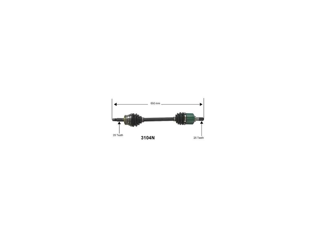 2003-2004 Hyundai Tiburon CV Axle Assembly - Front Left (Autopart International)