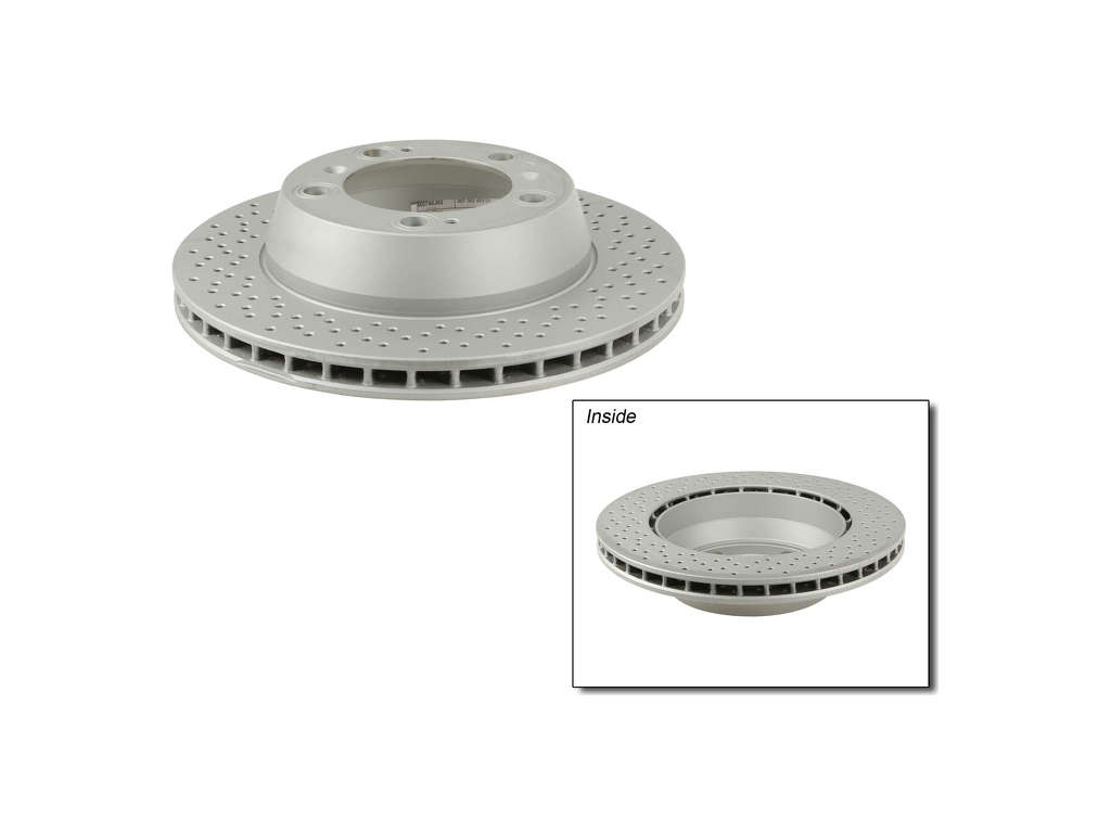2000-2012 Porsche Boxster Disc Brake Rotor - Rear Left or Rear Right (Zimmermann Coated)
