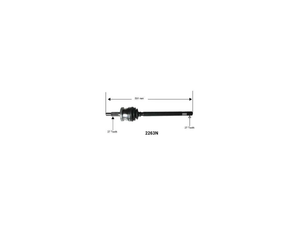 1999-2004 Jeep Grand Cherokee CV Axle Assembly - Front Left (Autopart International)