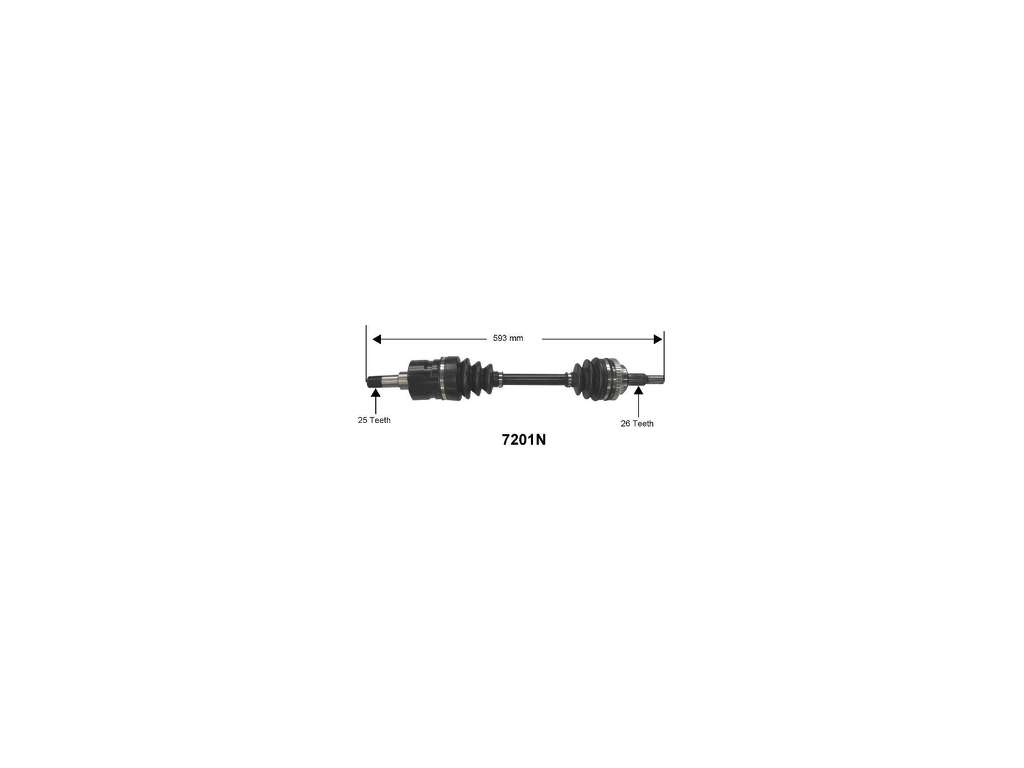 2001 Dodge Neon CV Axle Assembly - Left (Autopart International)