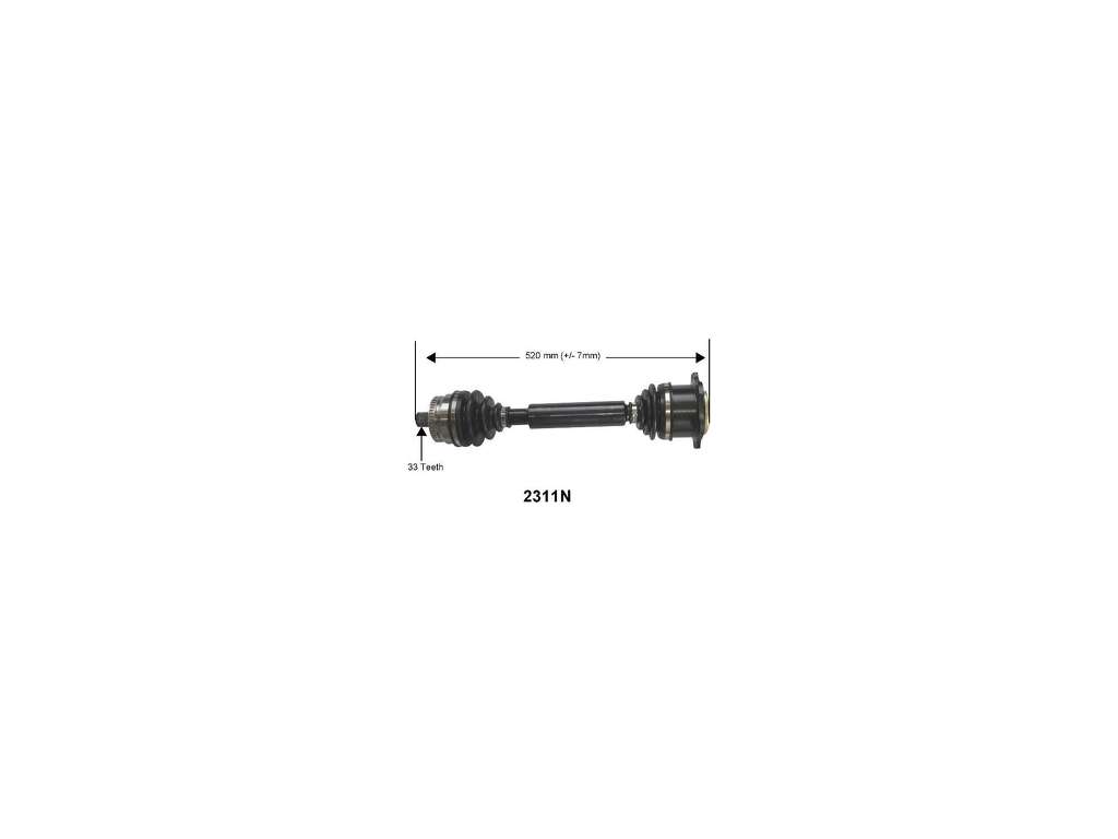 1997-2000 Audi A4 CV Axle Assembly - Front Right (Autopart International)