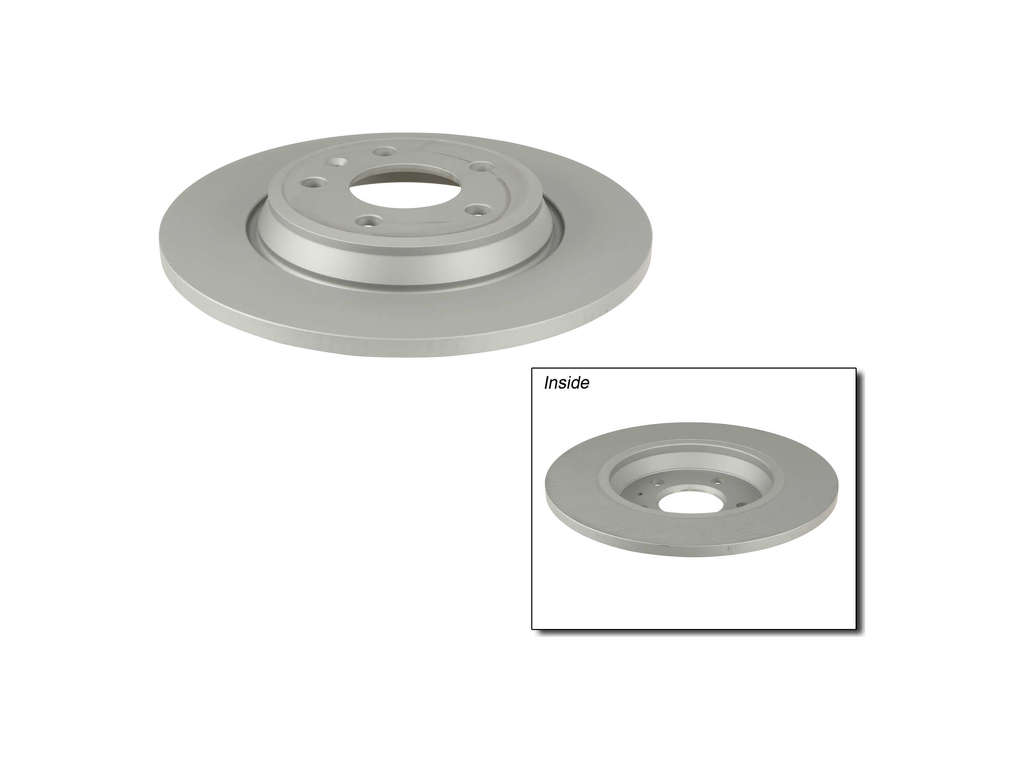 2009-2015 Audi A4 Disc Brake Rotor - Rear (Zimmermann Coated)