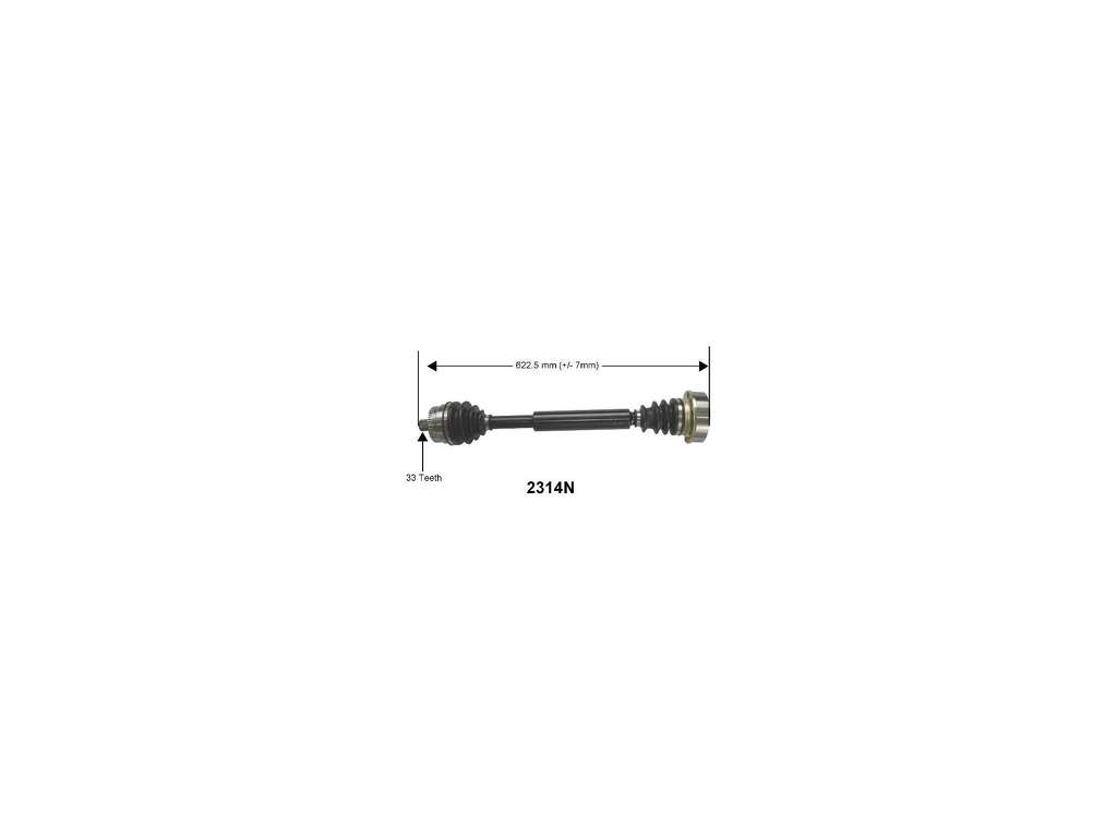 1997-2000 Audi A4 CV Axle Assembly - Front Left (Autopart International)