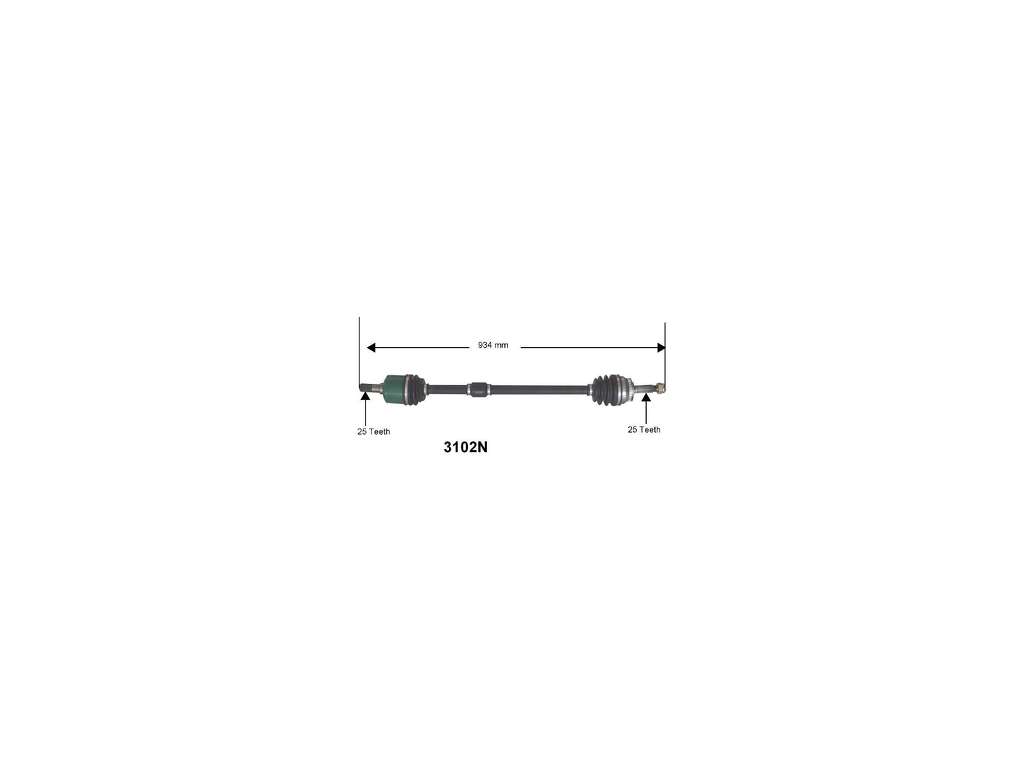 1997-2001 Hyundai Tiburon CV Axle Assembly - Front Right (Autopart International)