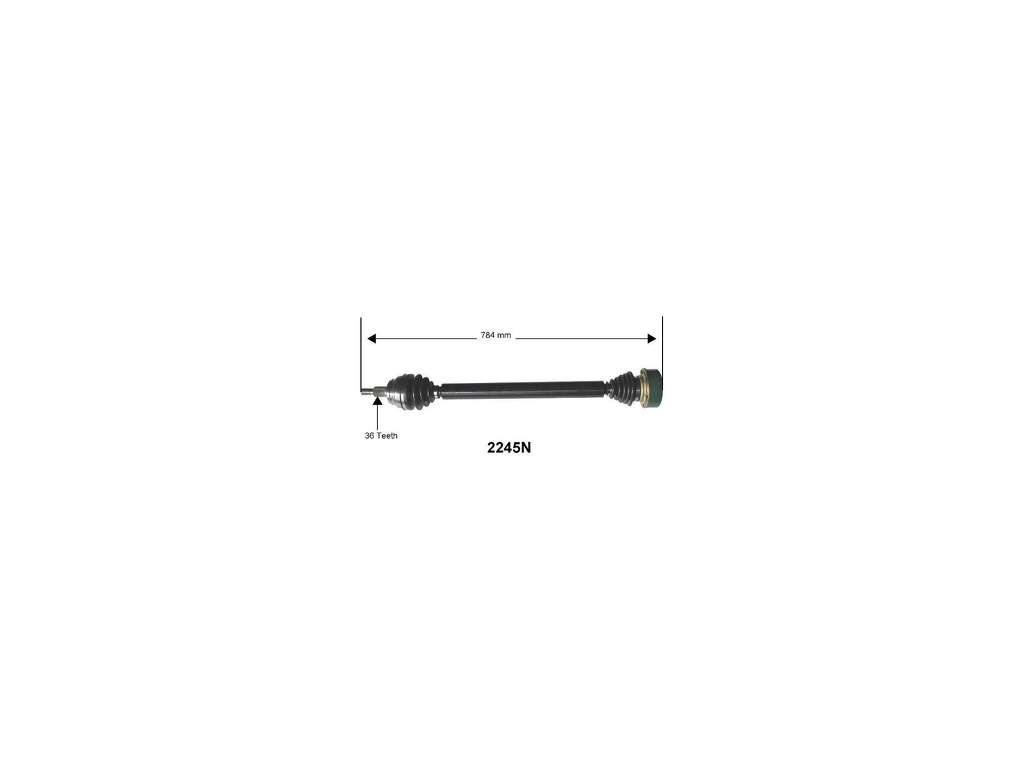 1996-1999 Volkswagen Jetta CV Axle Assembly - Front Right (Autopart International)