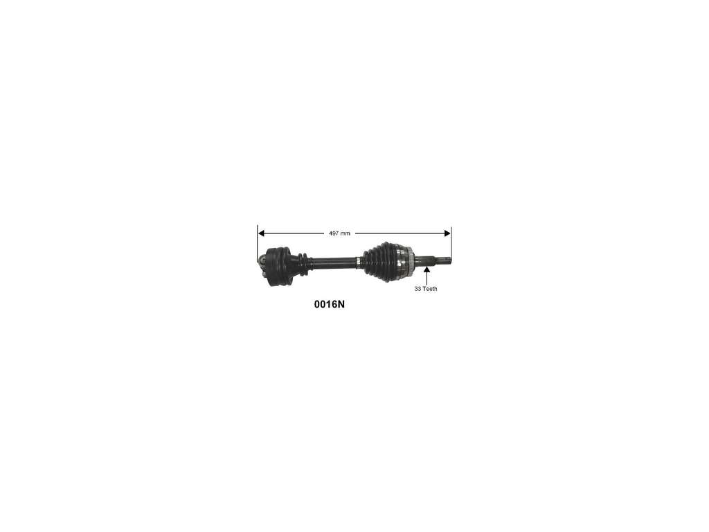 1995-1998 Saab 900 CV Axle Assembly - Left or Right (Autopart International)