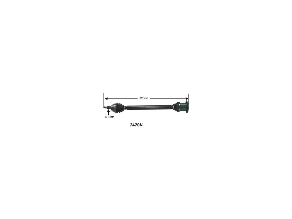 2003-2004 Volkswagen Jetta CV Axle Assembly - Front Right or Right (Autopart International)
